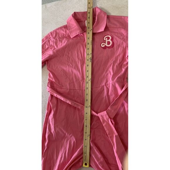 Barbie Movie Pink Power SPIRIT HALLOWEEN Jumpsuit‎ Youth Costume Sz M W/ Belt - Picture 5 of 9